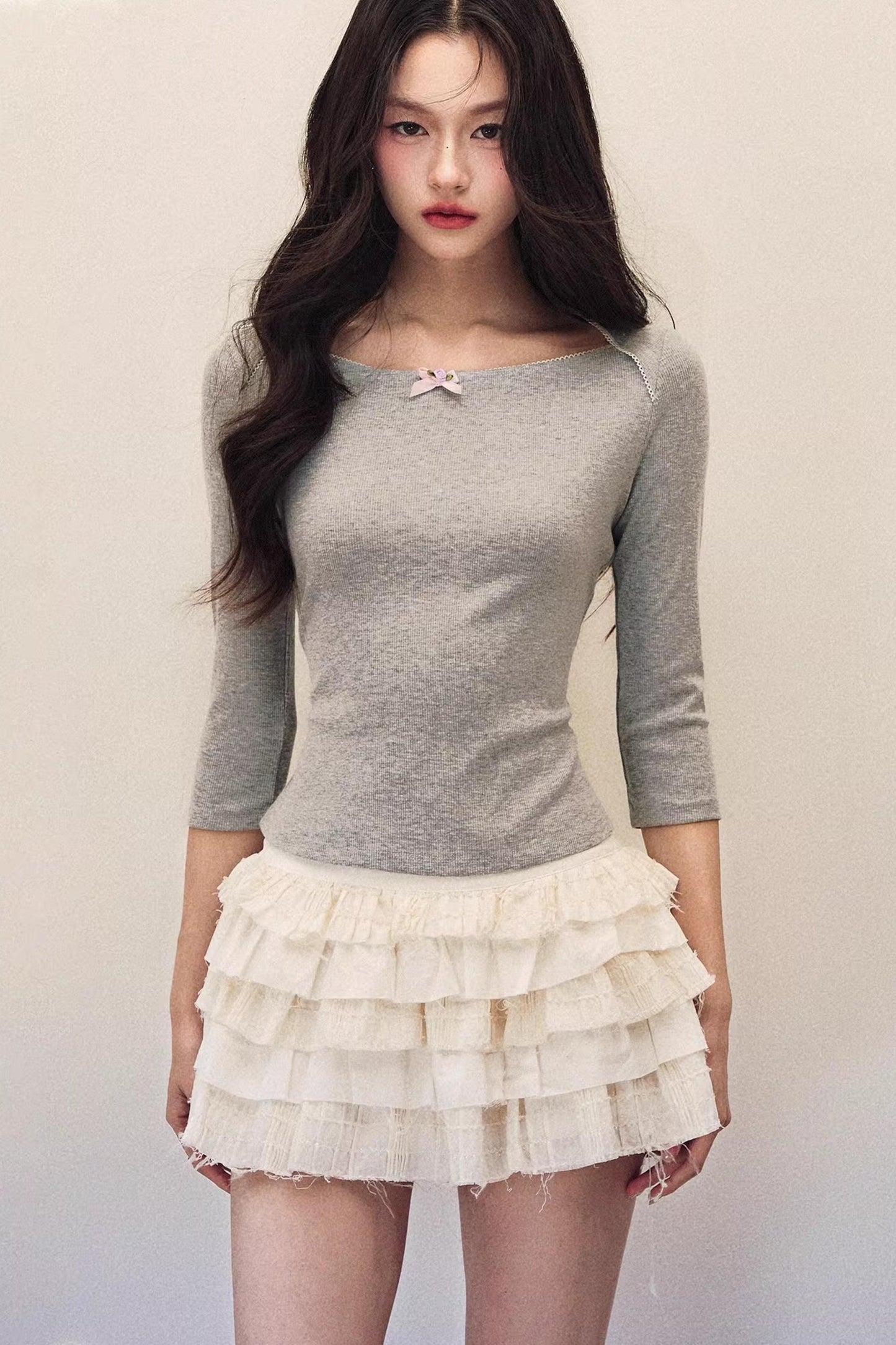 Bow One-Shoulder Winter Top