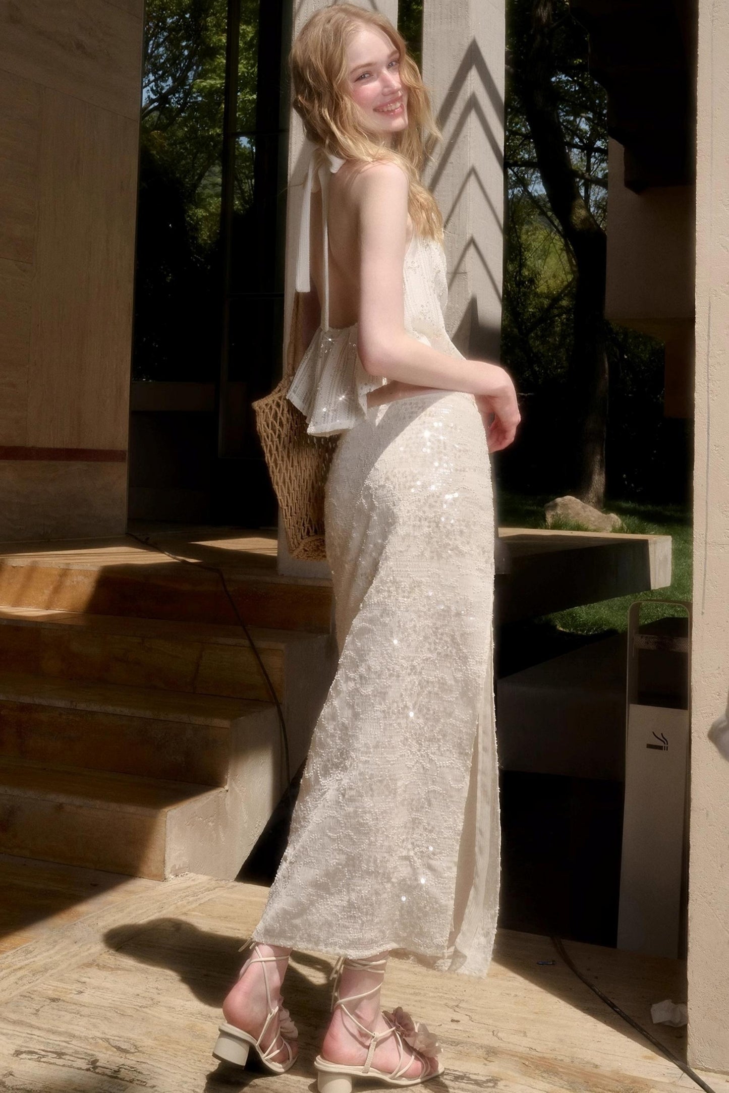 Elegant Starlit Top Skirt Set-Up