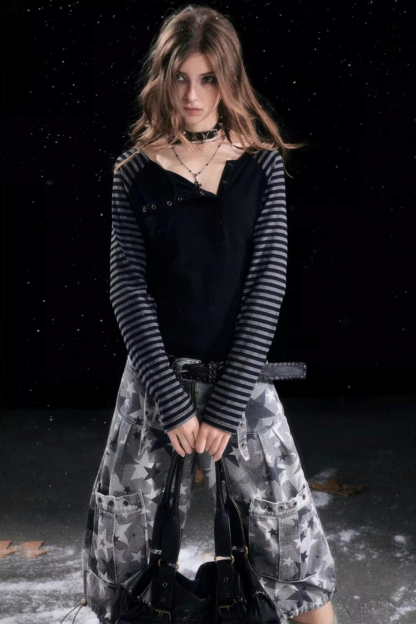 Autumn Contrast Striped Long Sleeve T-Shirt