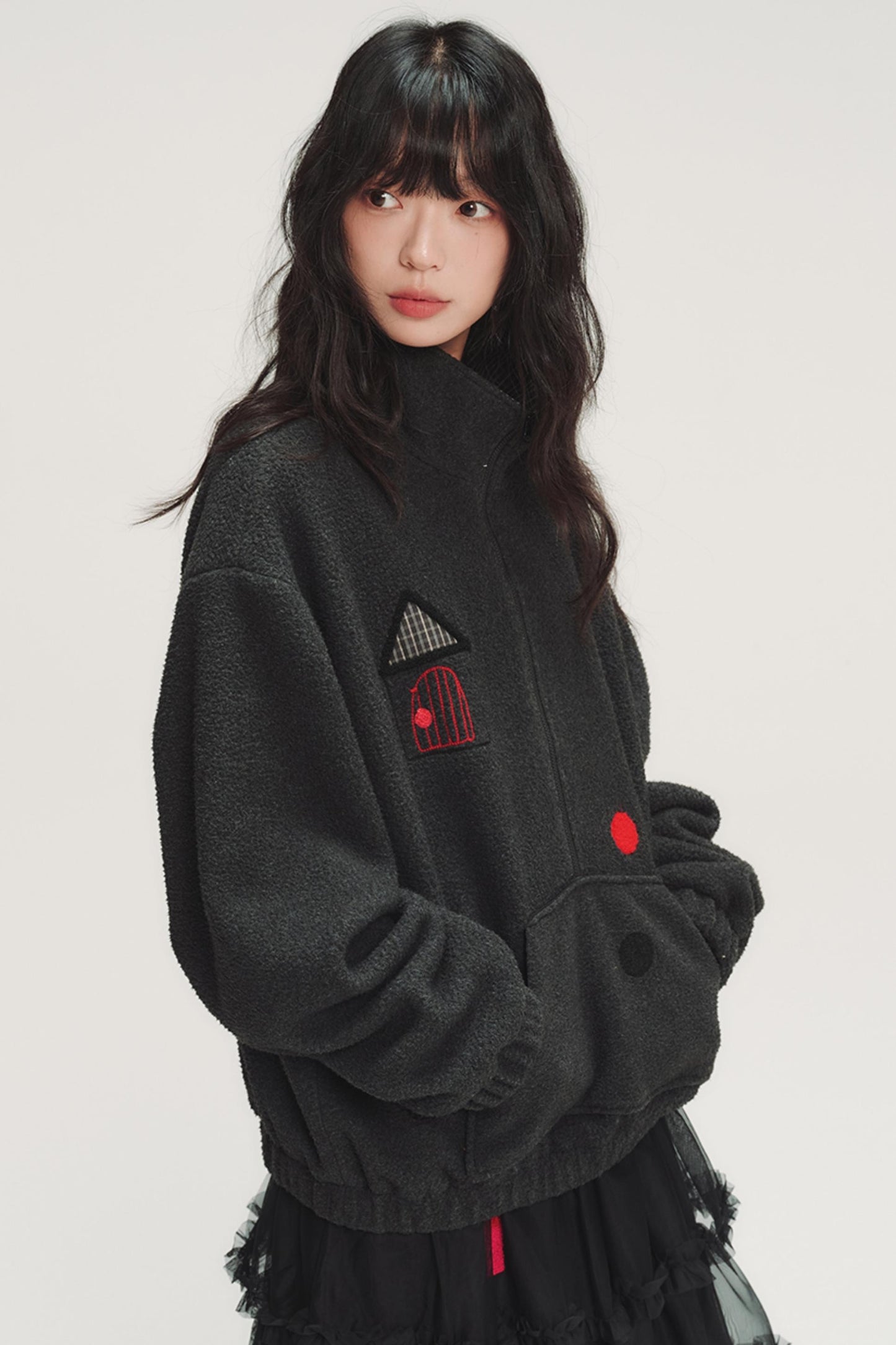 Colorful Plaid Fleece Sweatshirt