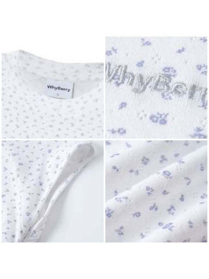 Floral Waist Draw Cropped T-Shirt