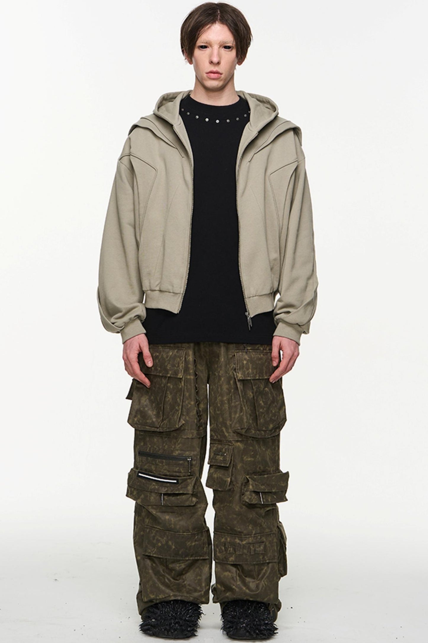 Layered Hoodie Jacket