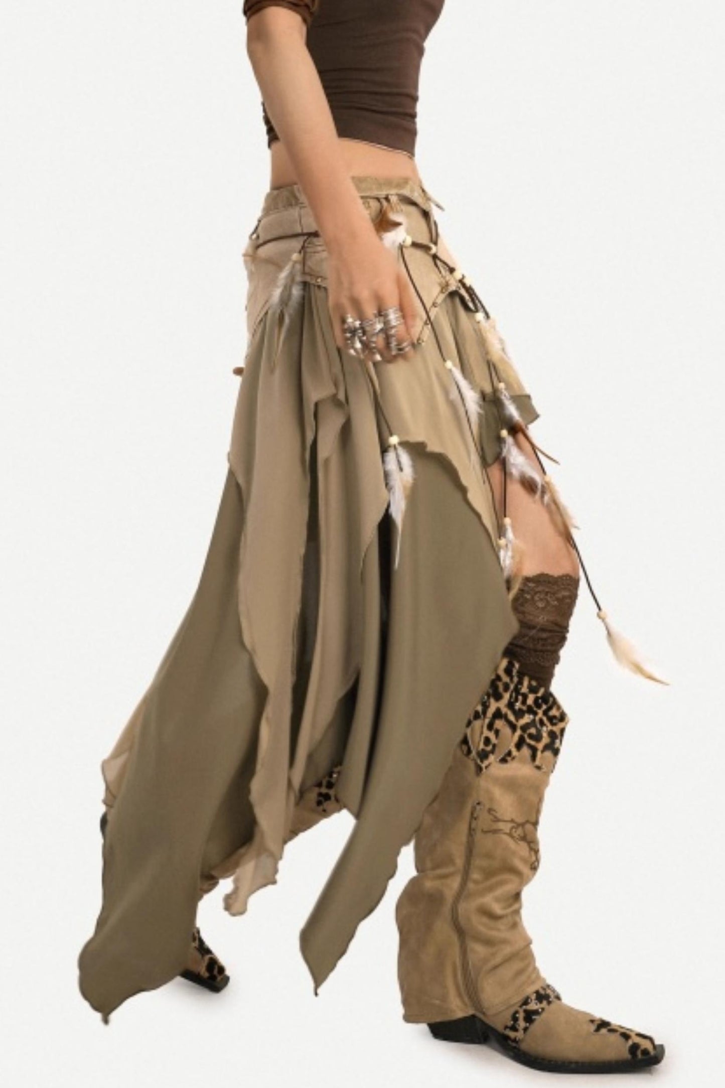 Retro Braided Tassel Belt