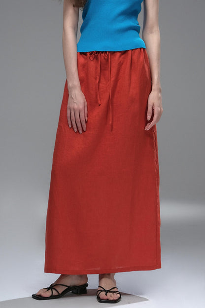 High Saturation Linen Skirt