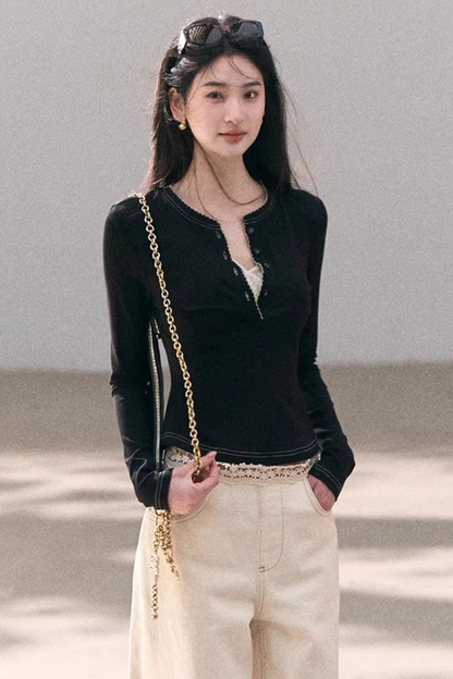 Suspended Moonlight Slim-Fit Top