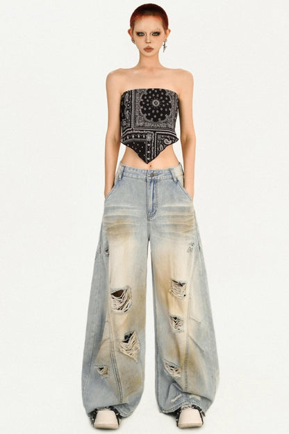 Cool American Punk Loose Jeans