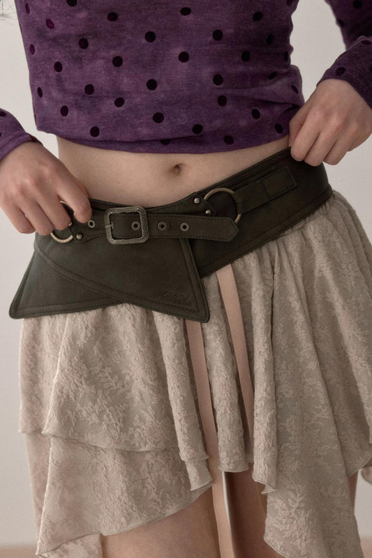 Vintage Distressed Studded Belt