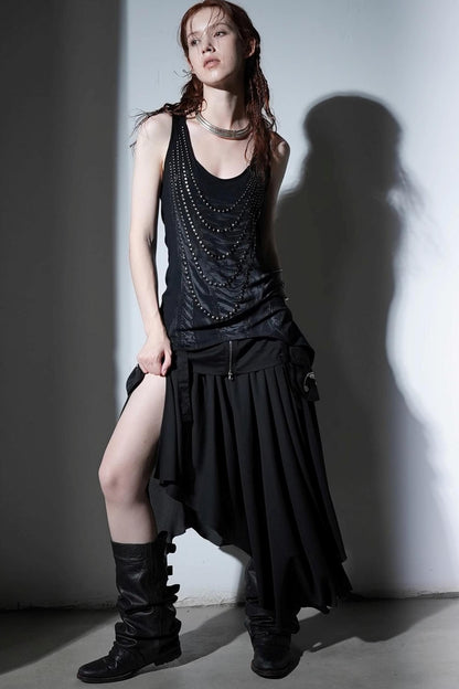 Rhinestone Long Tank Top