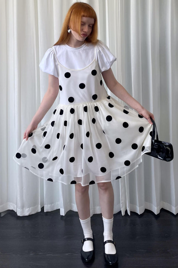 Mesh Polka Dot Dress