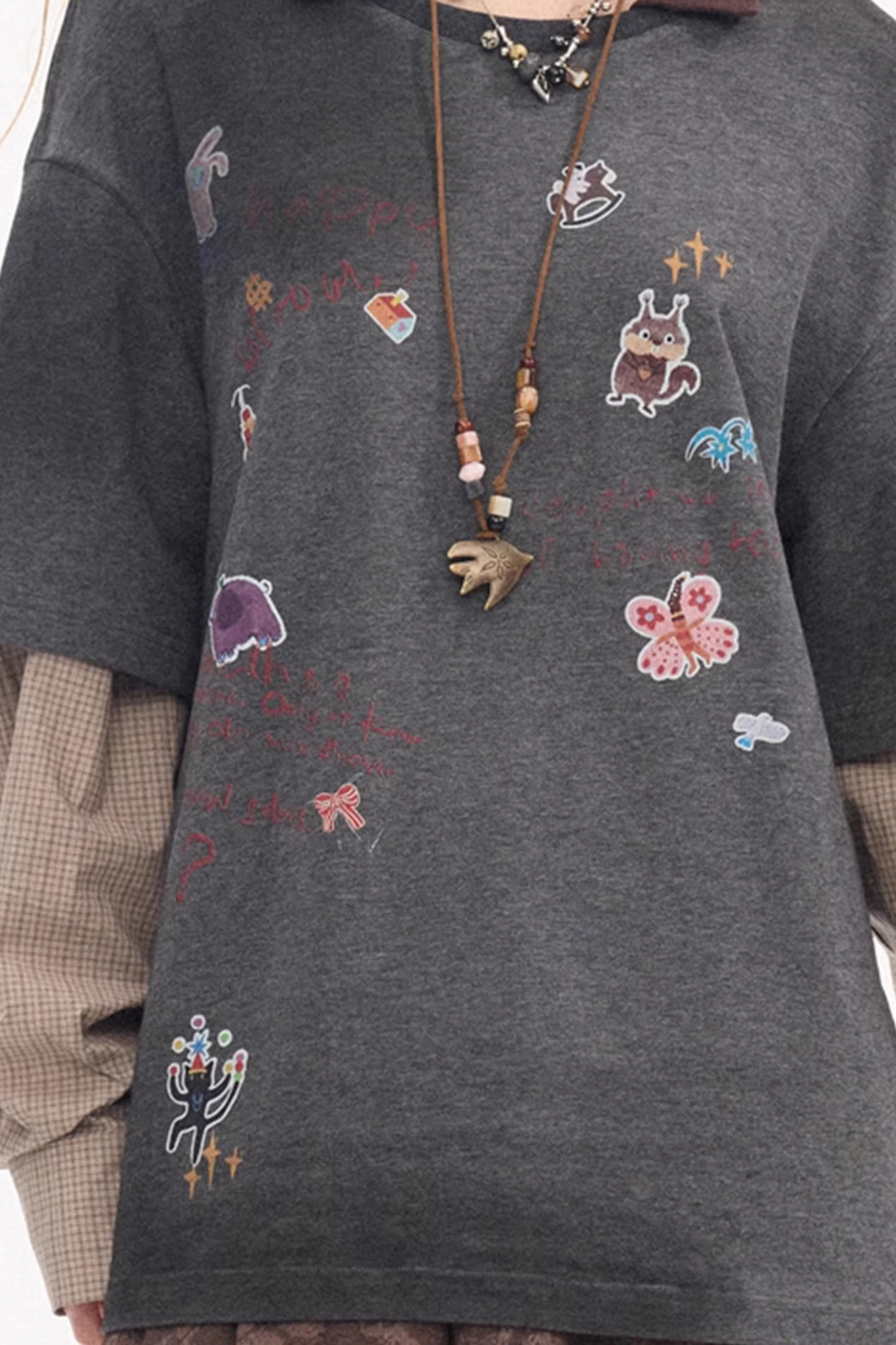 Cartoon Print Retro Sweater