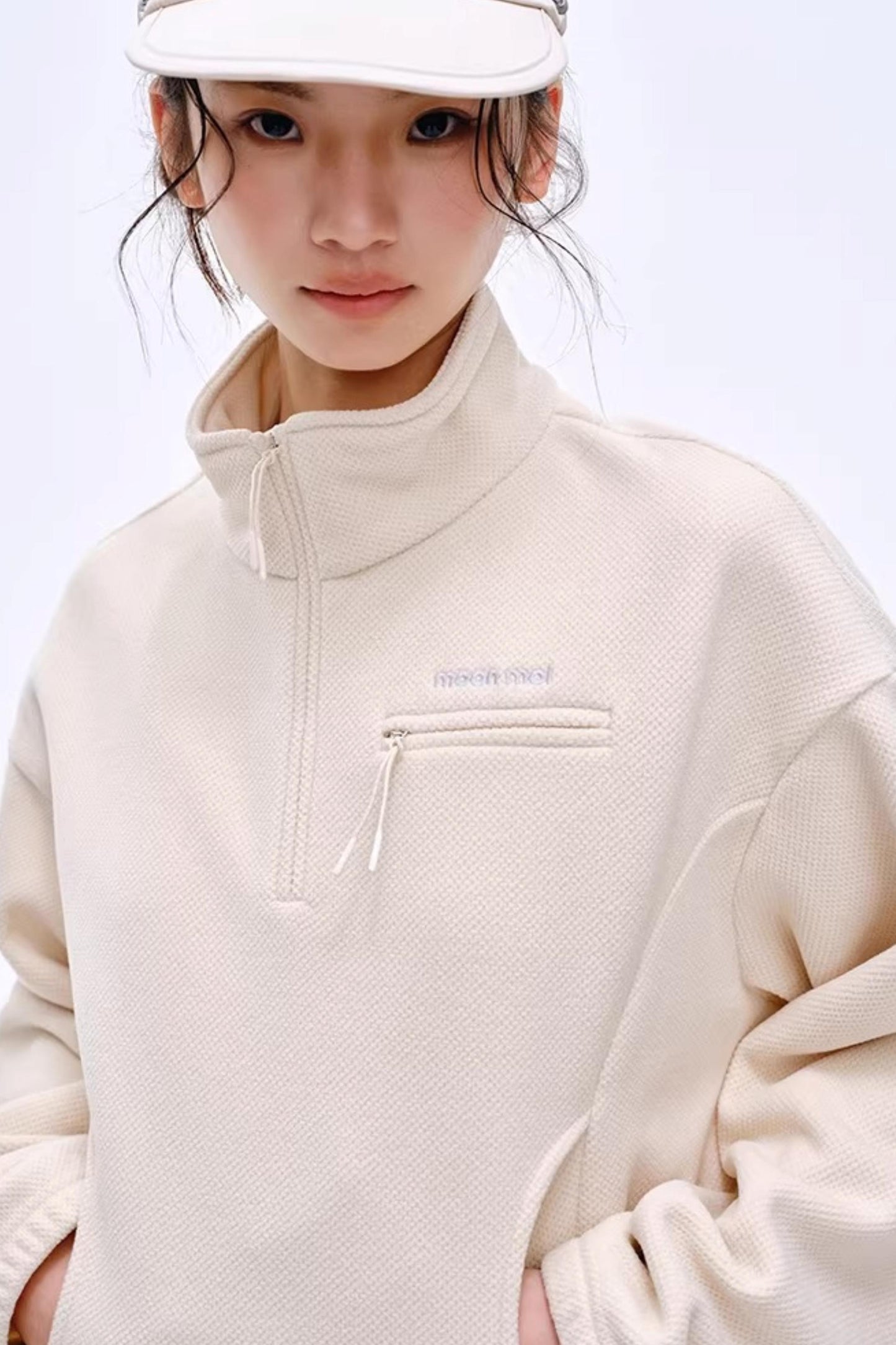 Lightweight Drawstring Sweatshirt Jacket