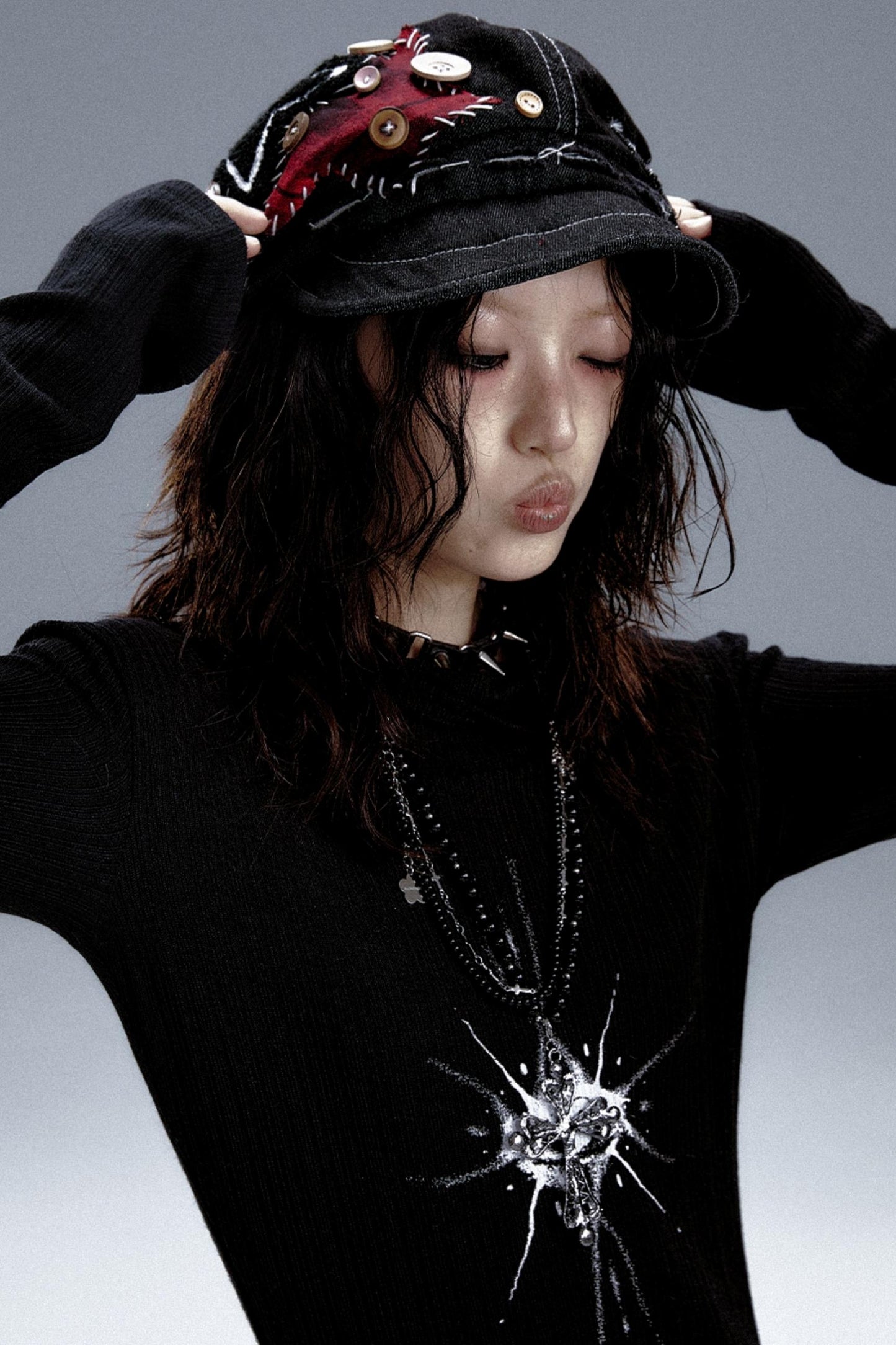 Garden Punk Denim Beret