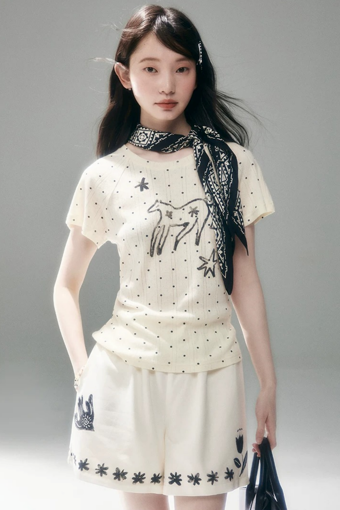 Starburst Polka Dot Raglan T-Shirt