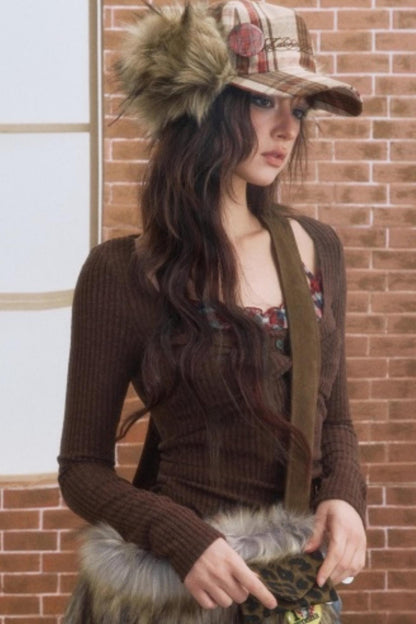 Winter Plush Baseball Cap