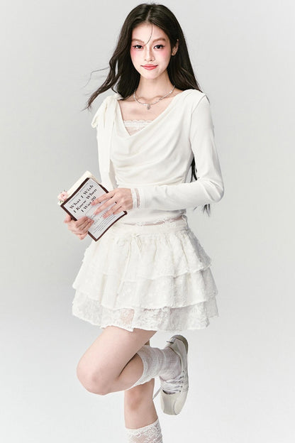 Pure Desire Lace Knit Top Set-Up