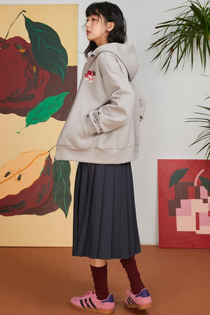 Retro Pixel Apple Hooded Top