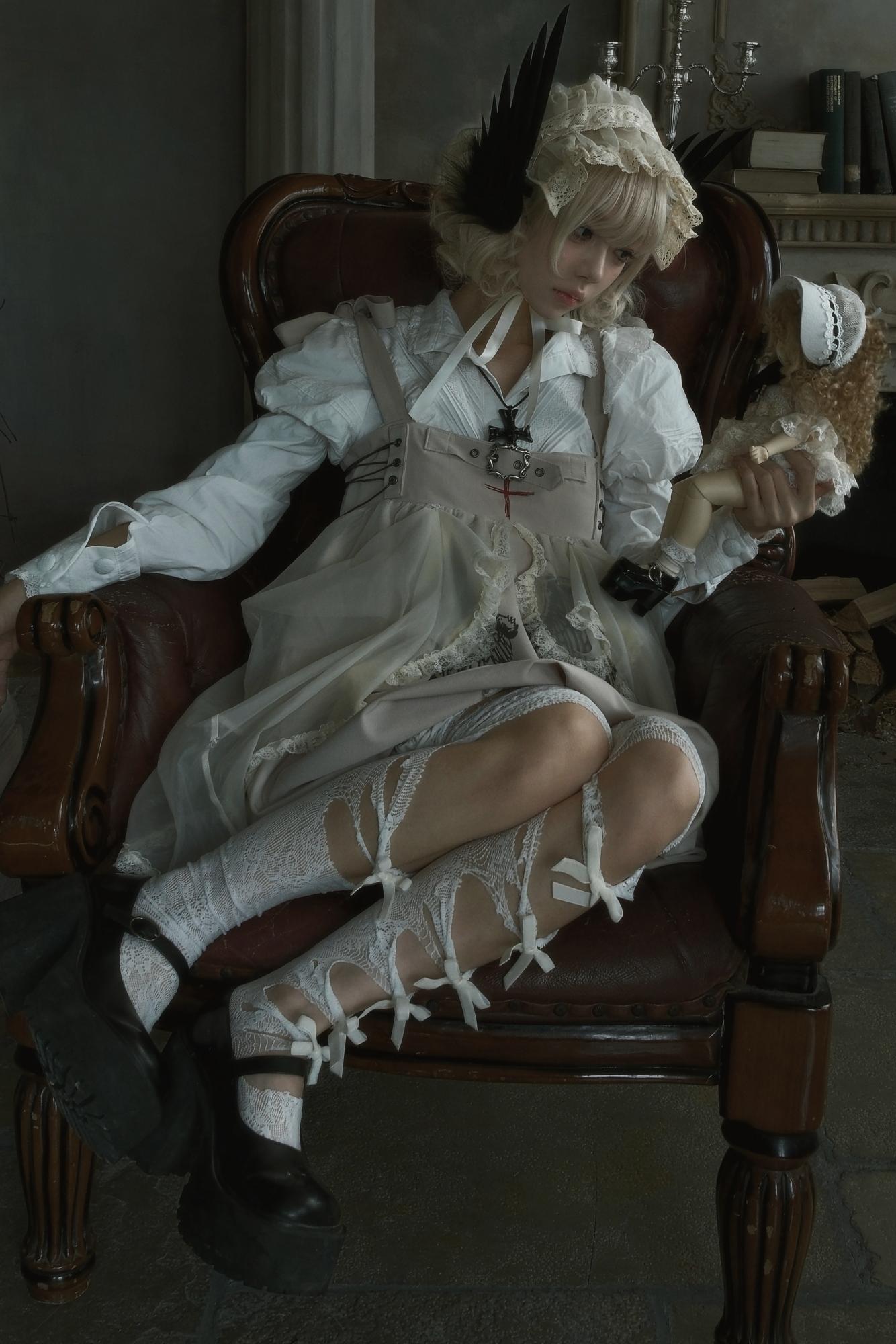 Cross Wing Mesh Doll Dress