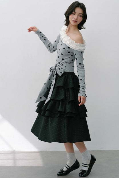 Vintage Flower Puffy Skirt