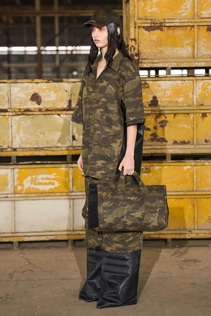 Leather Patchwork Shirt