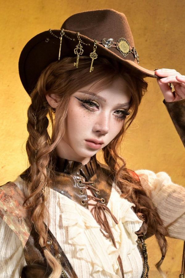 Steampunk Vintage Cowboy Hat