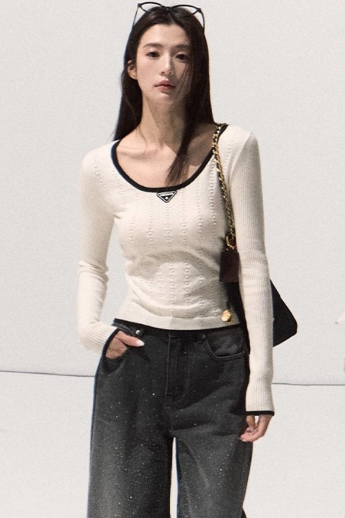 Wool Knit Slim Sweater