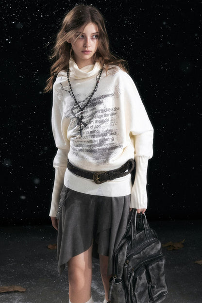 Asymmetrical Graffiti Top