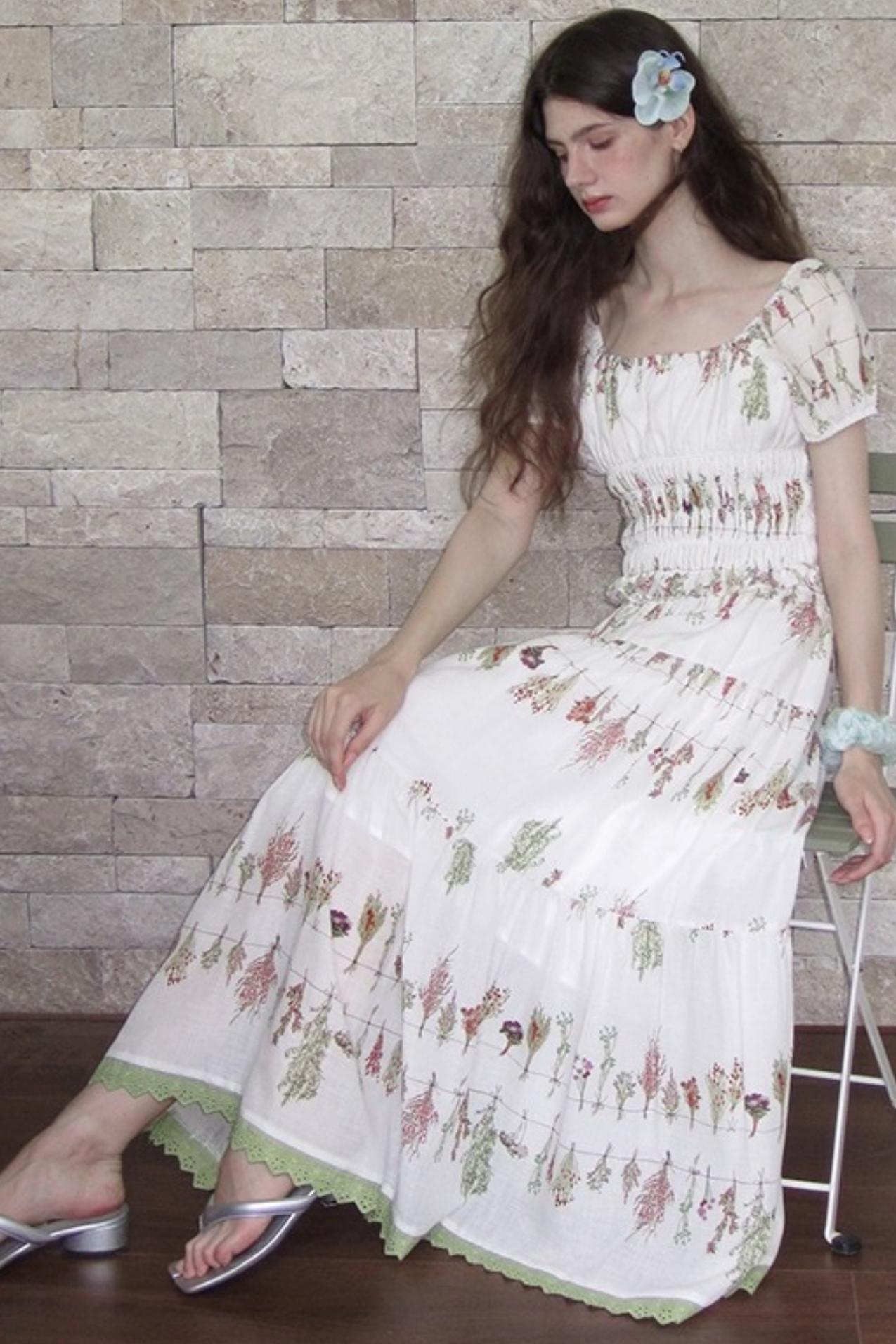 Botanical Linen Skirt Set-Up