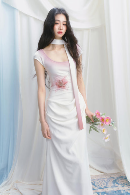 Elegance Tantalum Print Dress