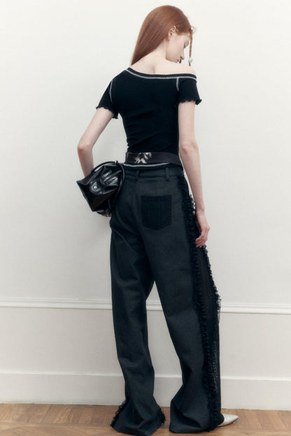 Shoulder Wood Ear Tee