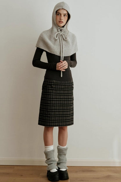 Pearl Gray Knit Cape