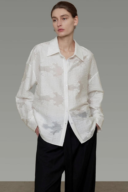 Autumn Jacquard Drape Top