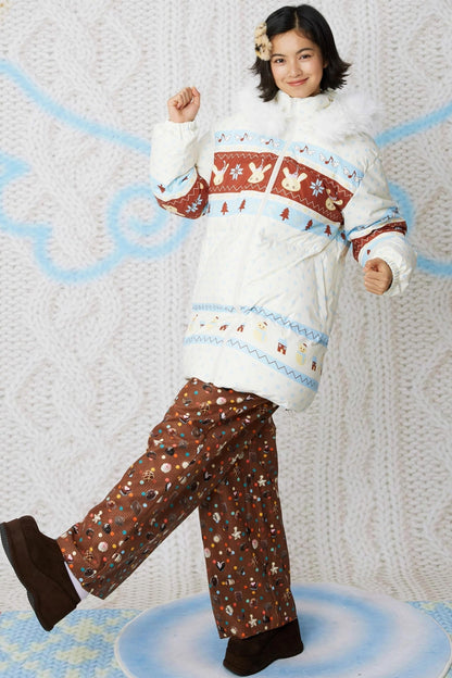 Candy Print Corduroy Pants