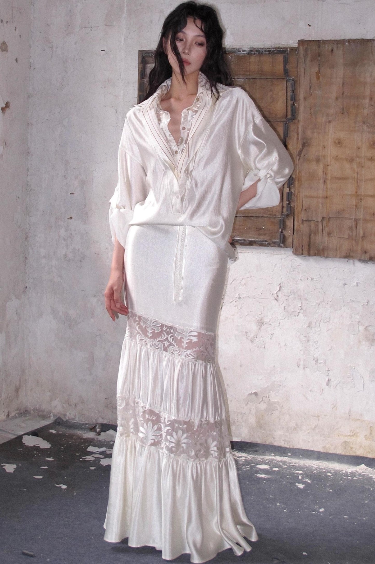 Patchwork Lace Mermaid Skirt