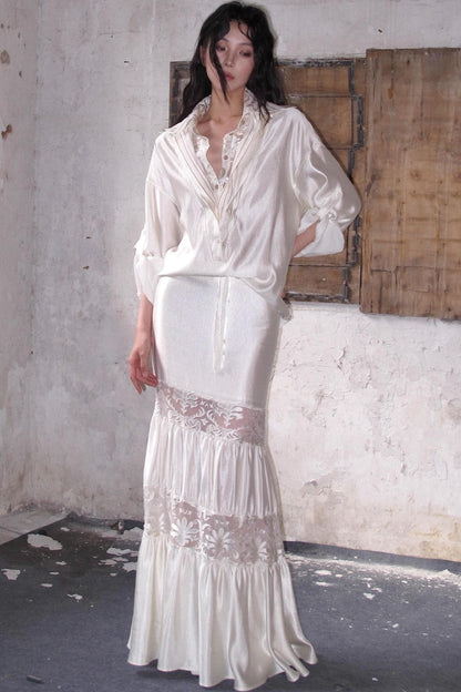 Patchwork Lace Mermaid Skirt