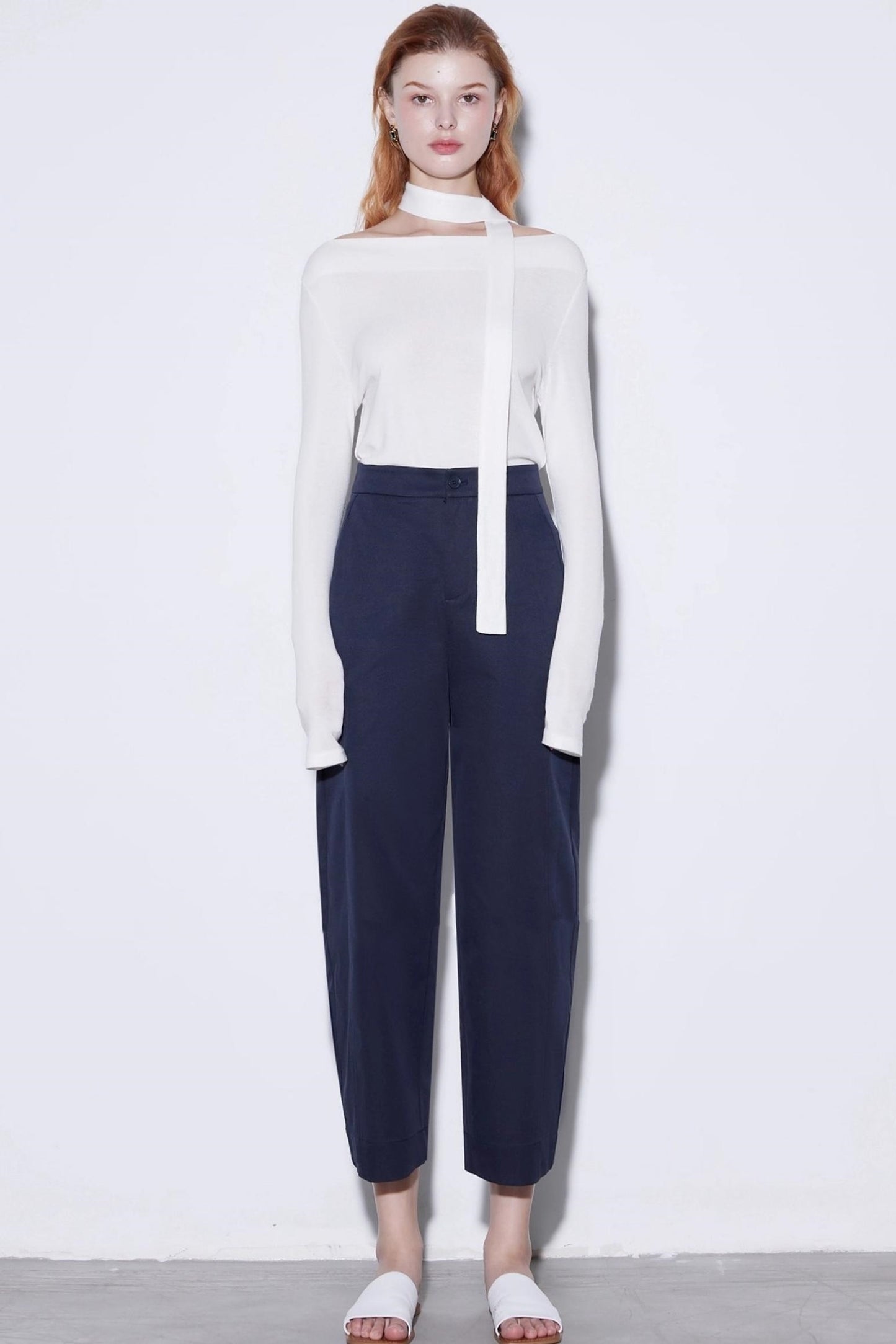 Slimming High-Waisted Wide-Leg Pants