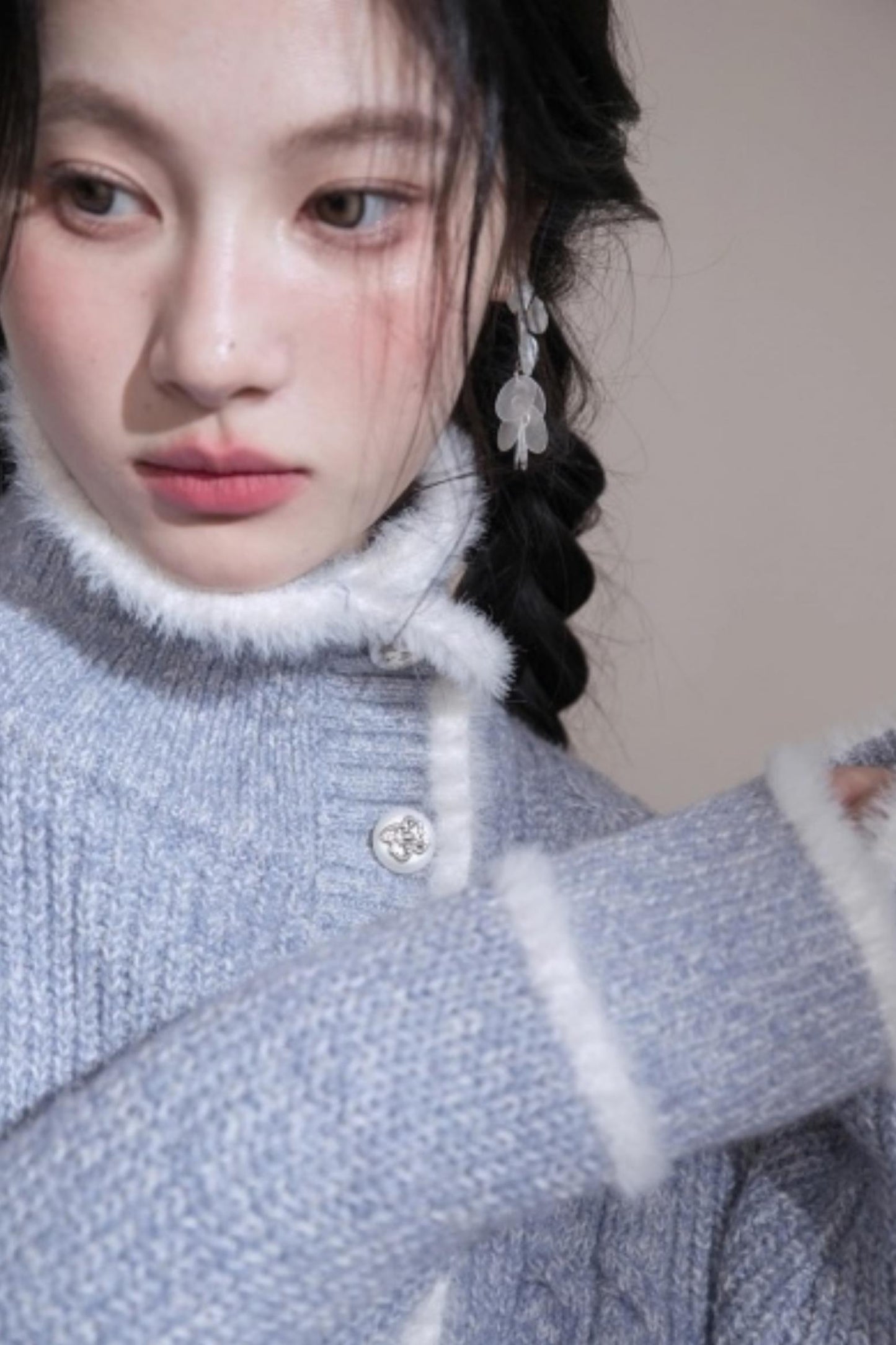 Blue Island Floral Wool Suit Set-up