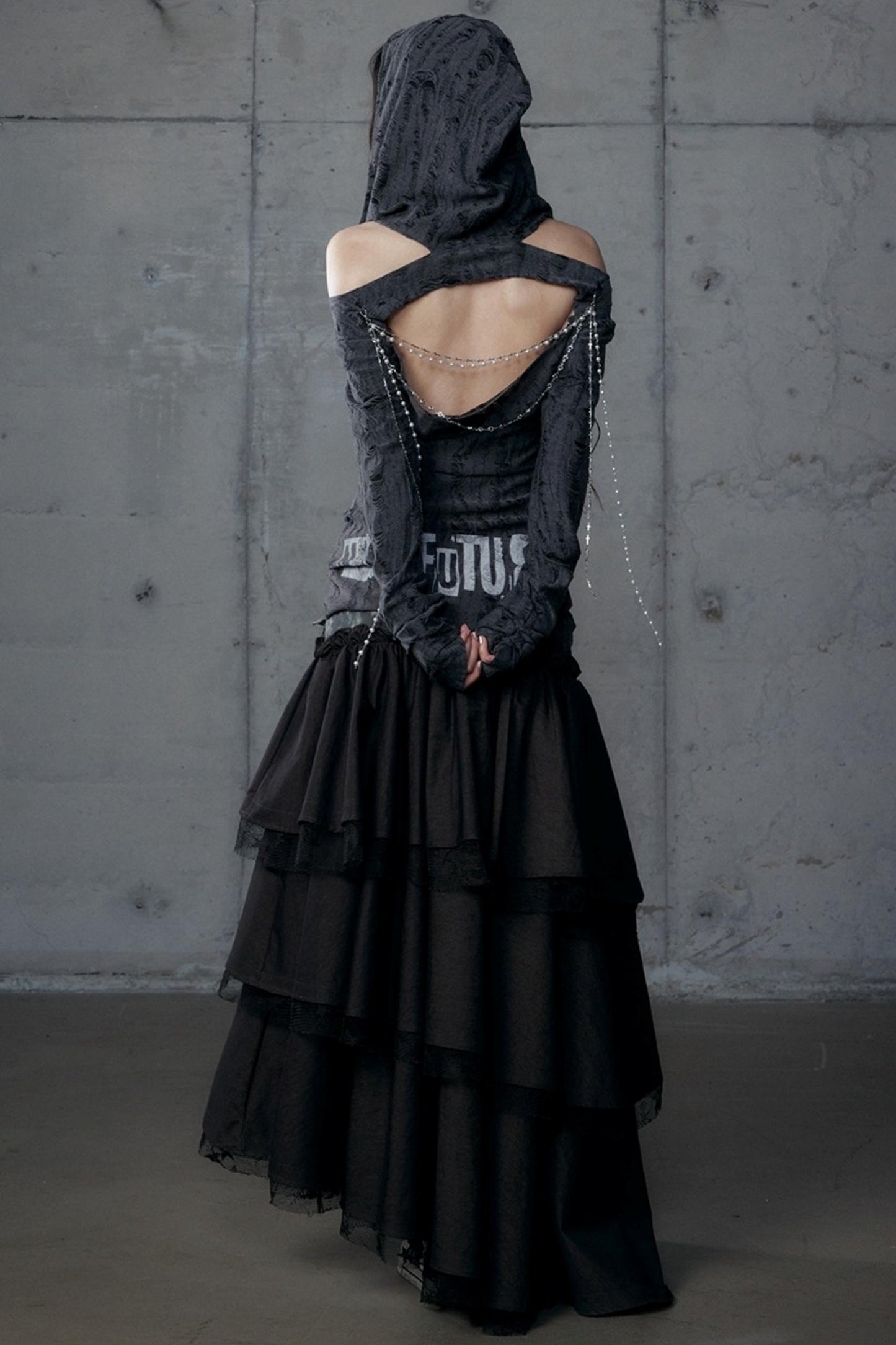 Vintage Punk Hooded Top