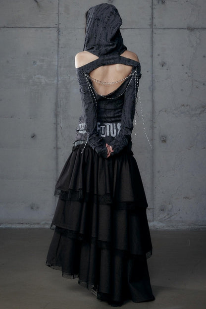 Vintage Punk Hooded Top