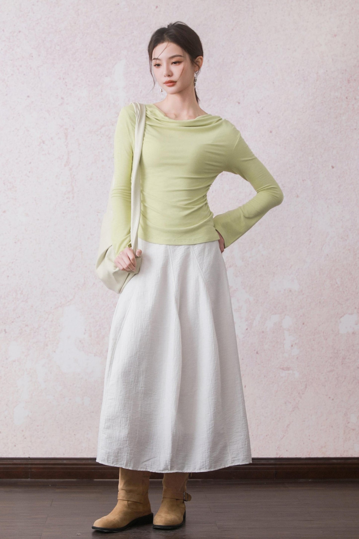 White Irregular Bulb Skirt