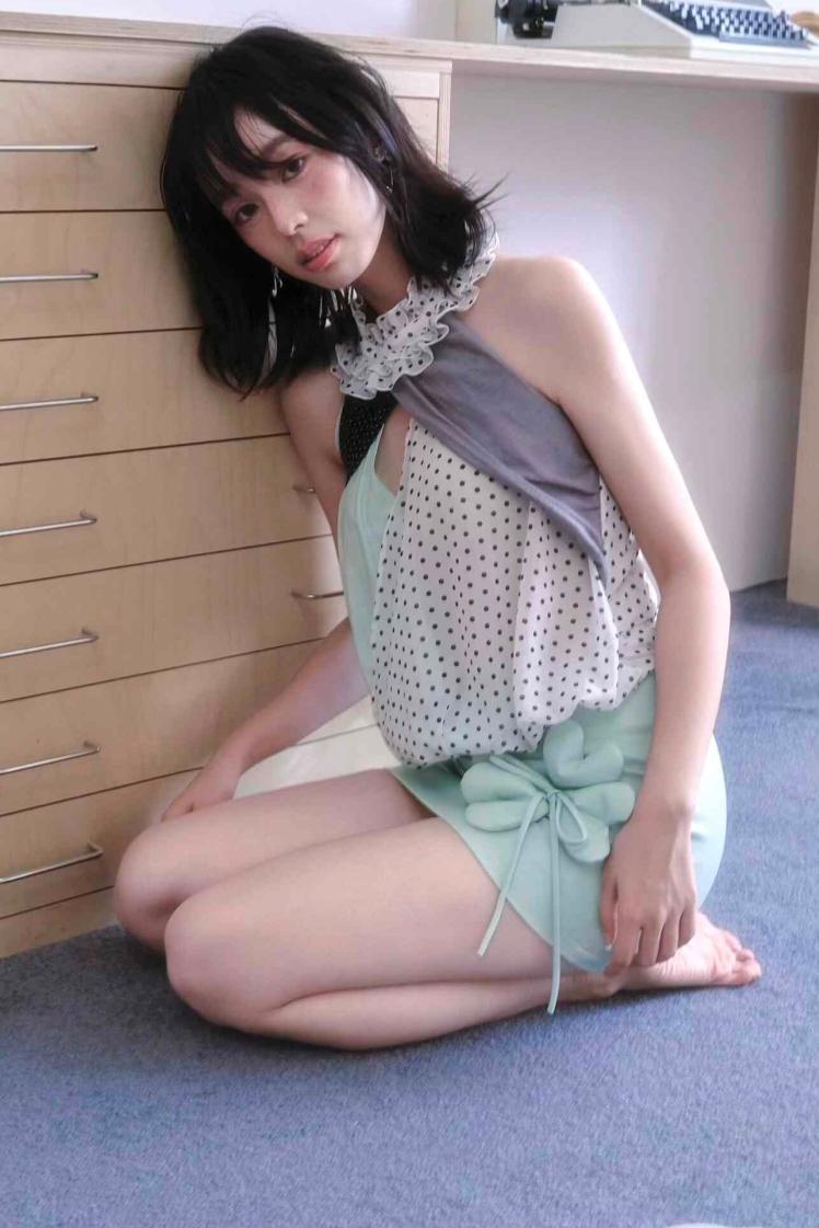 Ruffle Polka Dot Chiffon Blouse