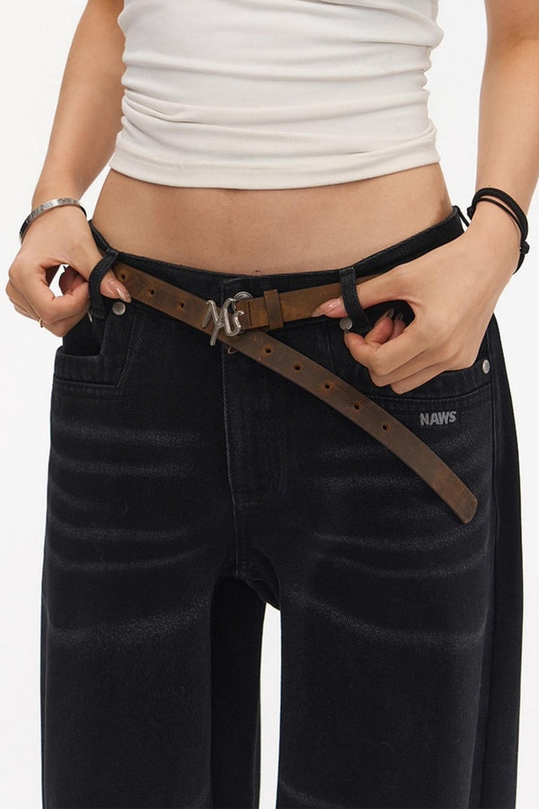 High-Line Logo Leather Belt