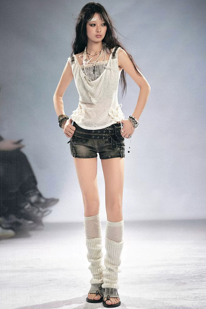 Diamond Sequin Texture Tank Top
