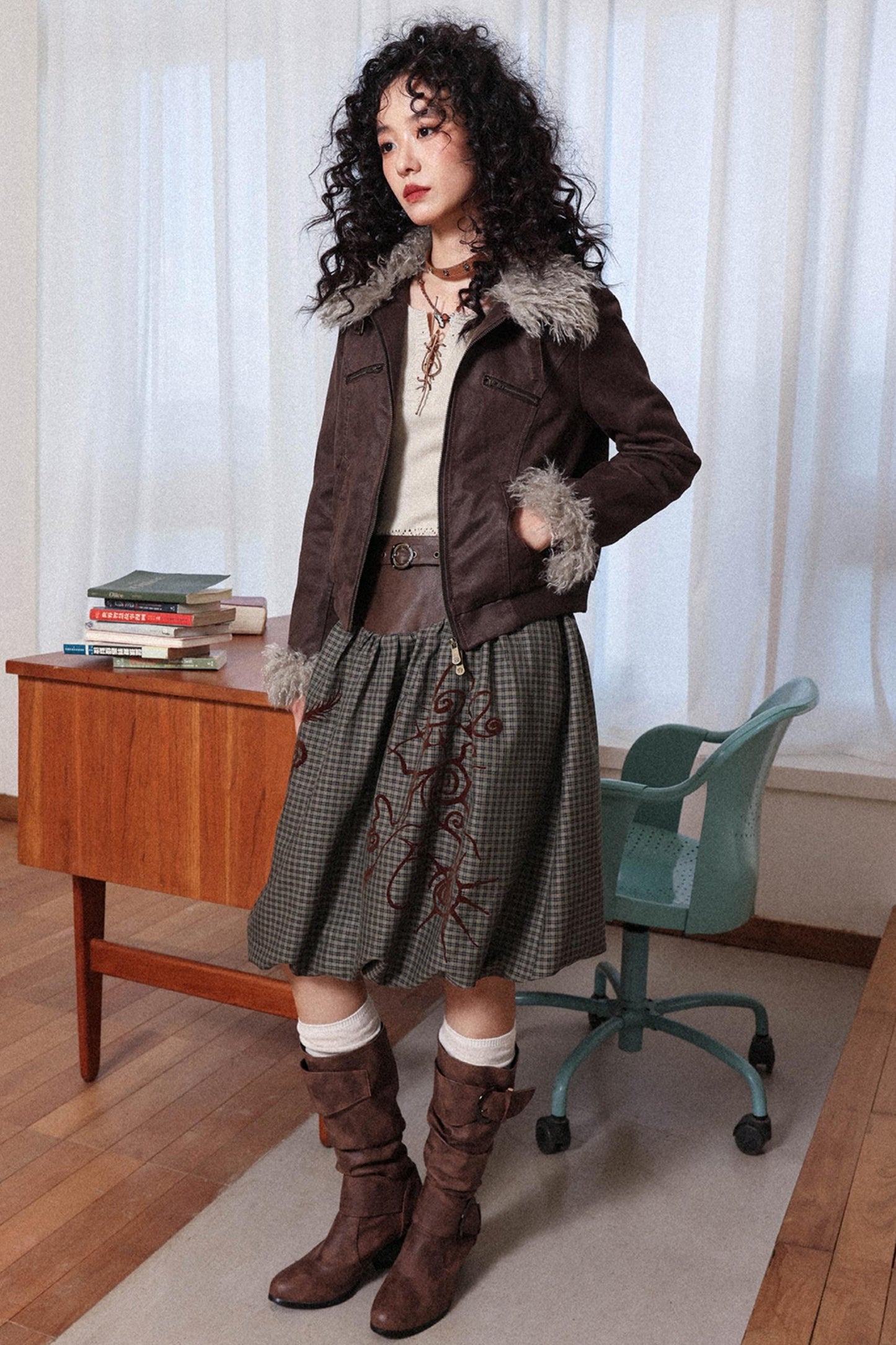 Gentle Cropped Leather Jacket