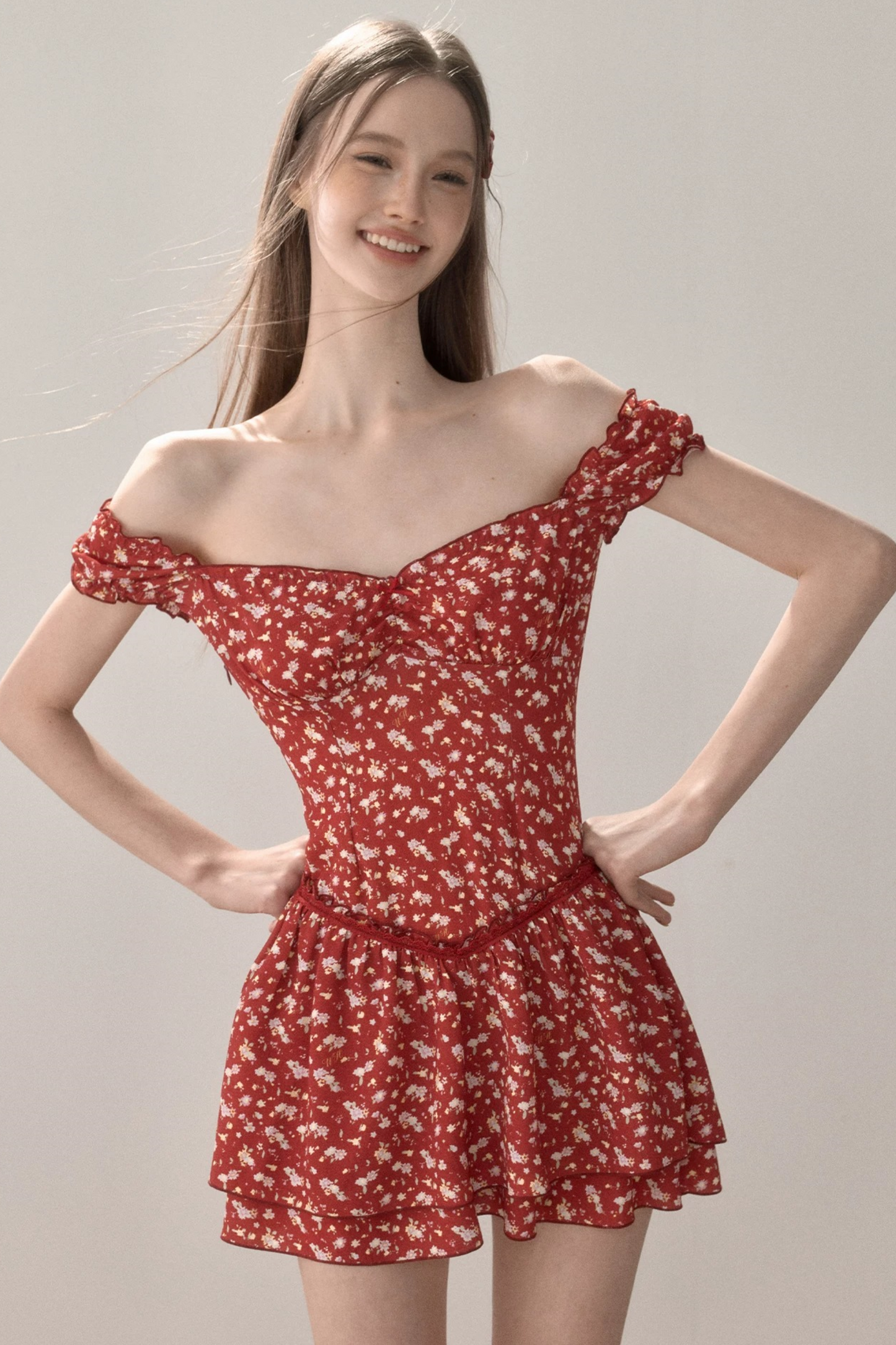 Romantic French Floral Dress