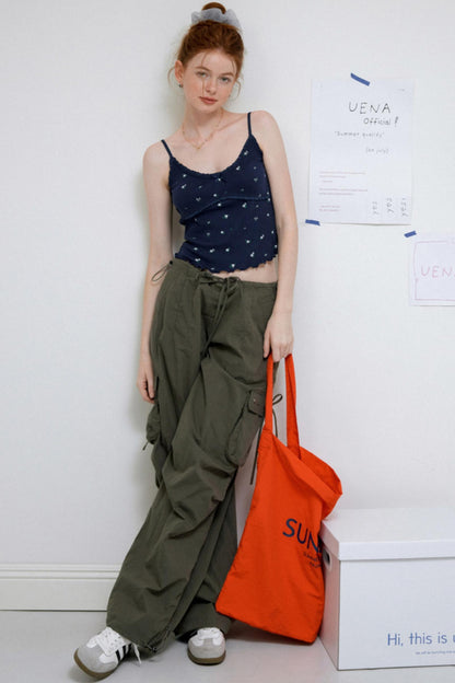 Retro Wide-Leg Work Pants