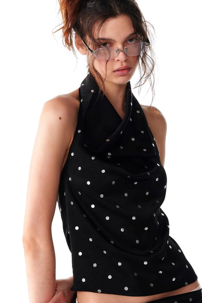 Silver Sleeveless Top