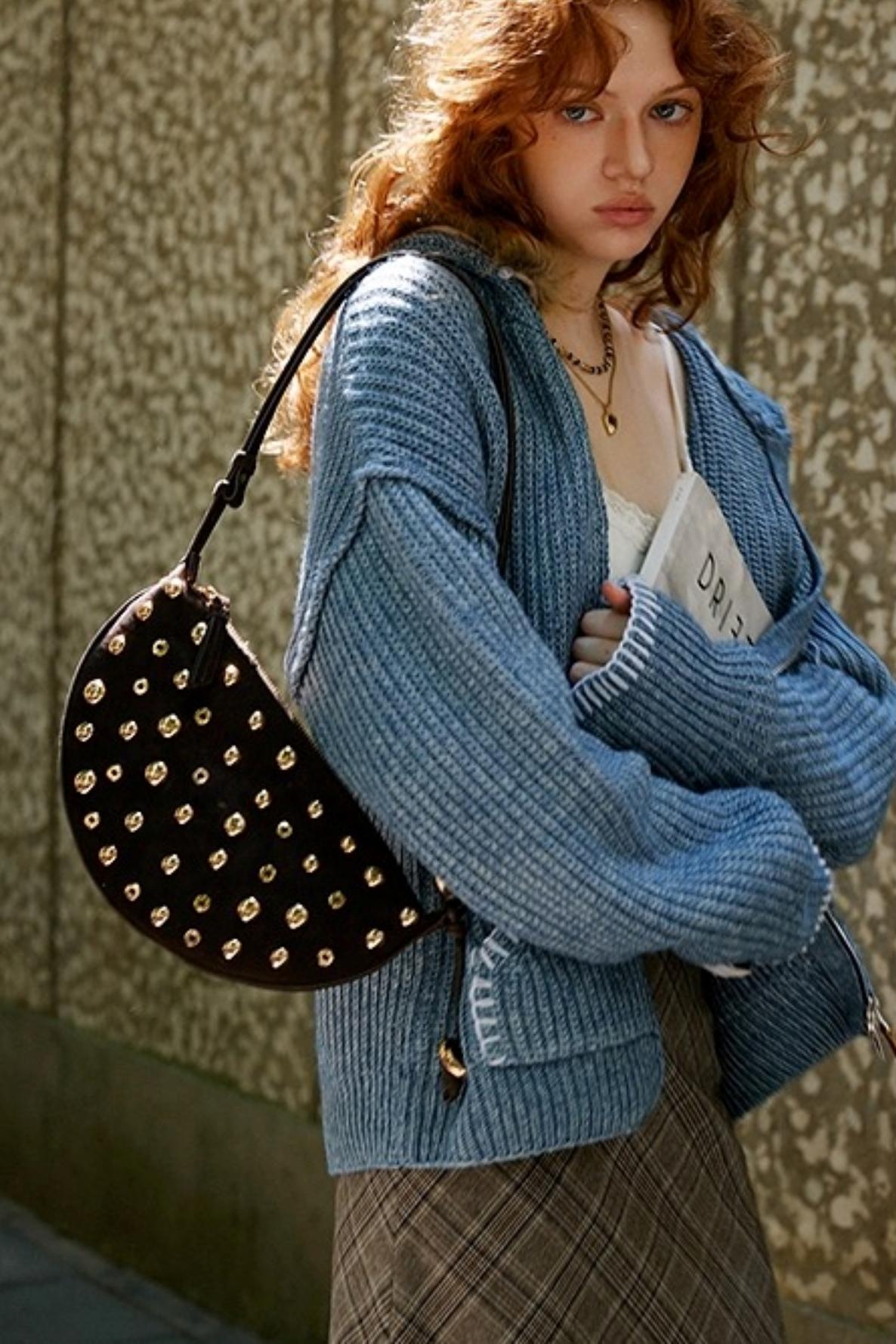 Fur Collar Cable Knit Cardigan