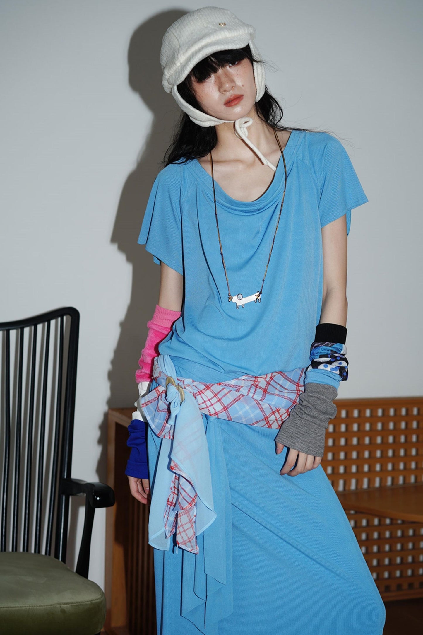 Swing Collar Maxi Dress