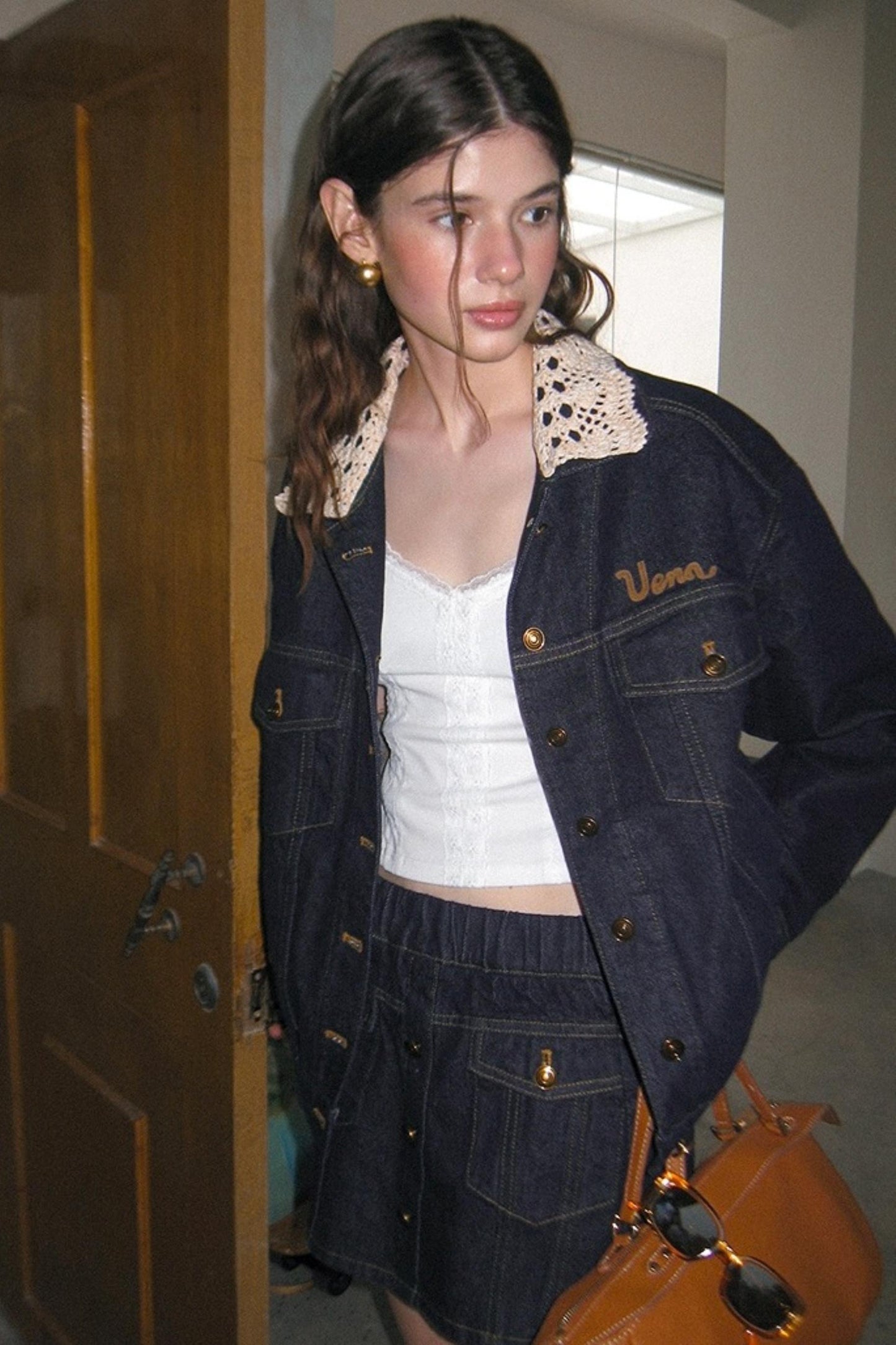 Blue Detachable Denim Jacket Set-Up