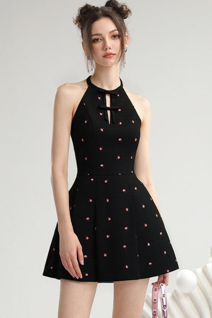 Embroidered A-Line Summer Dress